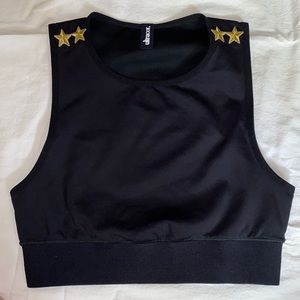 Ultracor Black Level Crop Top with Gold Stars